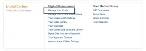 Manage your kindle